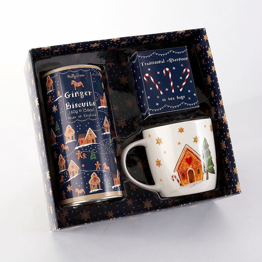 milly green gingerbread tea time gift set boxed