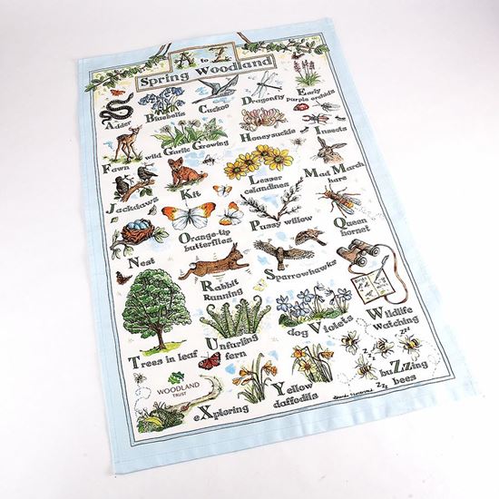 Woodland Trust tea towel - A to Z of Spring	