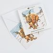 Pack of eight Running hare design Christmas cards