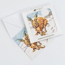 Pack of eight Running hare design Christmas cards