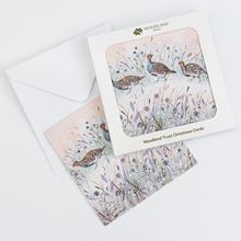 Pack of eight Three partridges design Christmas cards