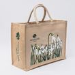 Snowdrops on a juco and jute shopper bag