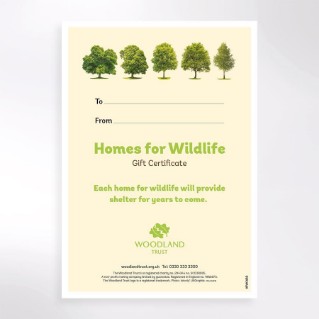 Homes for wildlife virtual gift certificate