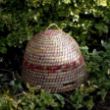 Woodland Trust bee skep made from coloured saris