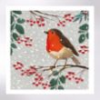 Picture of Robin with red berries - Christmas cards