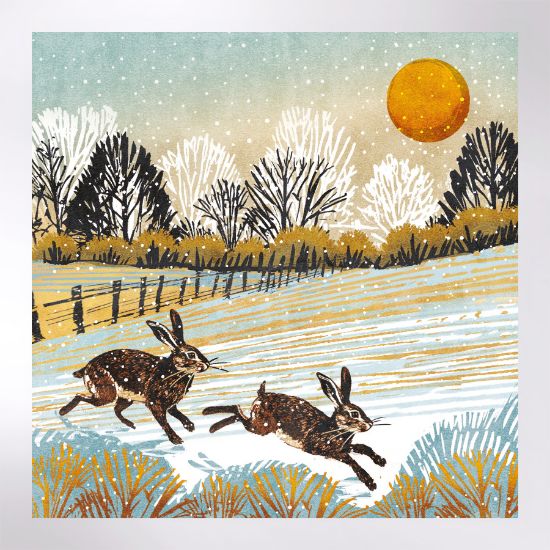 Picture of Hares in the field - Christmas cards