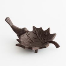 Show details for Cast iron leaf bird bath Picture of Cast iron leaf bird bath