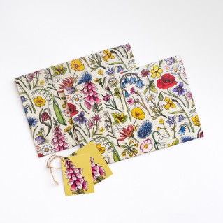 Picture of Woodland Trust gift wrap and tags - wildflowers