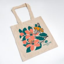 Show details for Woodland Trust bee and blossom tote bag Picture of Woodland Trust bee and blossom tote bag