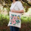 Picture of Woodland Trust bee and blossom tote bag