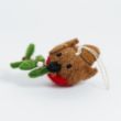 Picture of Mini robin with mistletoe felt decoration