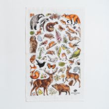 Show details for Woodland wildlife tea towel Picture of Woodland wildlife tea towel