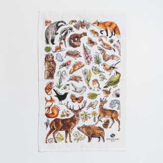 Picture of Woodland wildlife tea towel