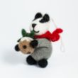 Picture of Badger with Christmas pudding felt decoration