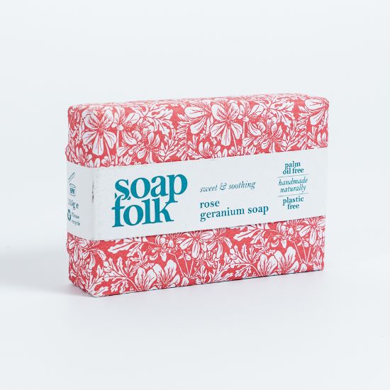 Picture of Soap Folk rose geranium soap