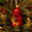 Picture of Red squirrel with acorn felt decoration