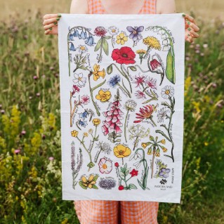 Picture of Woodland Trust tea towel - wildflowers