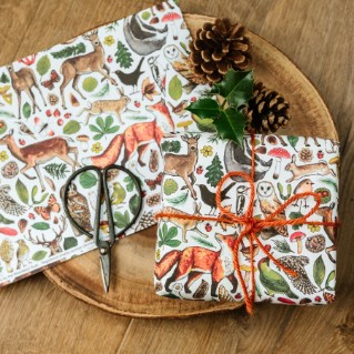 Picture of Woodland Trust gift wrap and tags – woodland wildlife