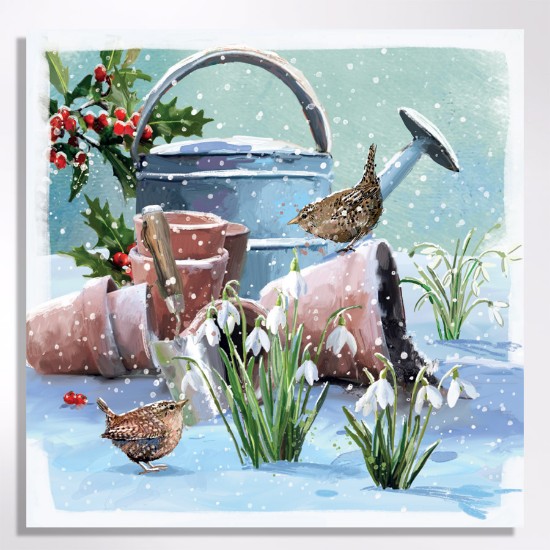Picture of Gardening snowdrops- Christmas cards