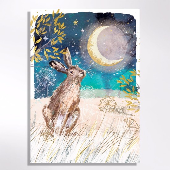 Picture of Moonlight hare- Christmas cards