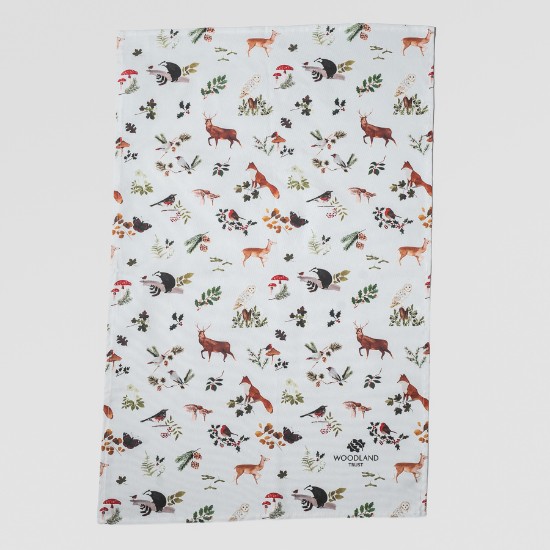 Picture of Winter woodland animals tea towel