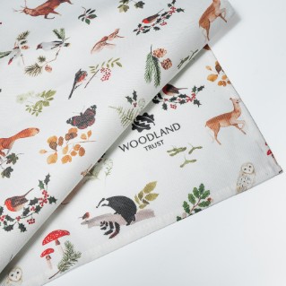 Picture of Winter woodland animals tea towel