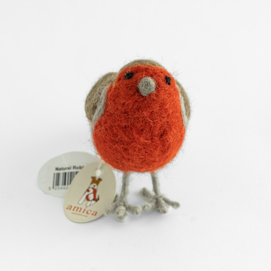 Picture of Natural robin felt decoration