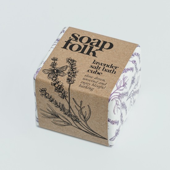 Picture of Soap Folk lavender salt bath cube