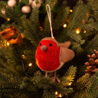 Picture of Natural robin felt decoration